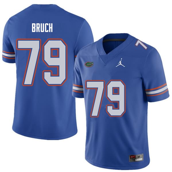 NCAA Florida Gators Dallas Bruch Men's #79 Jordan Brand Royal Stitched Authentic College Football Jersey FEF0764OE